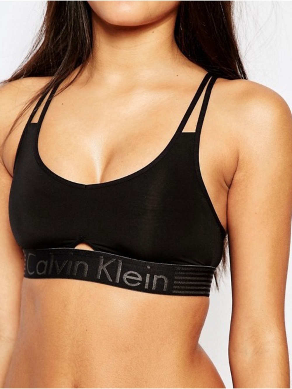 Calvin Klein Black Double-Strap Sports Bralette